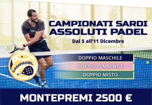 Locandina 3° Campionati Sardi Assoluti di padel