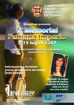 Locandina Sardi Assoluti Tennis 2007 Geovillage Olbia