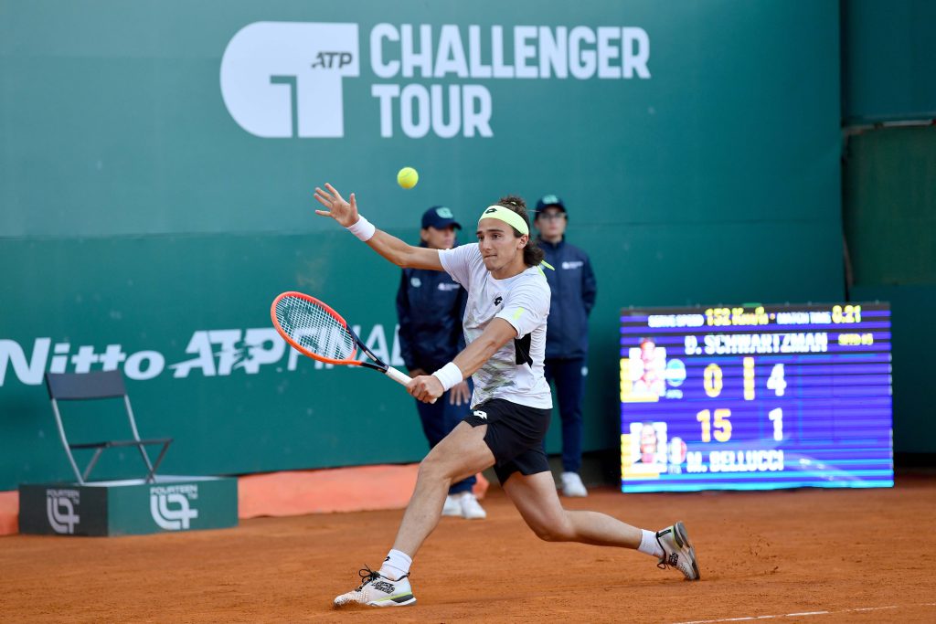 Mattia Bellucci al Tc Cagliari per il Challenger ATP 175 (credit: Foto Francesco Panunzio) 02.05.2023