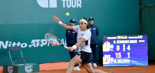 Mattia Bellucci al Tc Cagliari per il Challenger ATP 175 (credit: Foto Francesco Panunzio) 02.05.2023