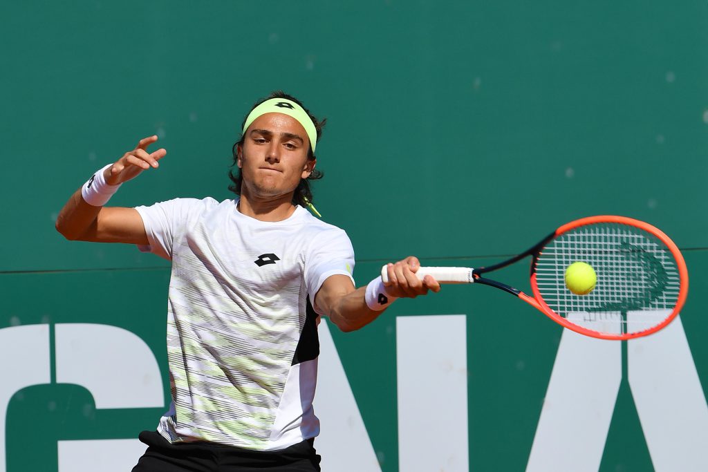 Mattia Bellucci al Tc Cagliari per il Challenger ATP 175 (credit: Foto Francesco Panunzio) 04.05.2023