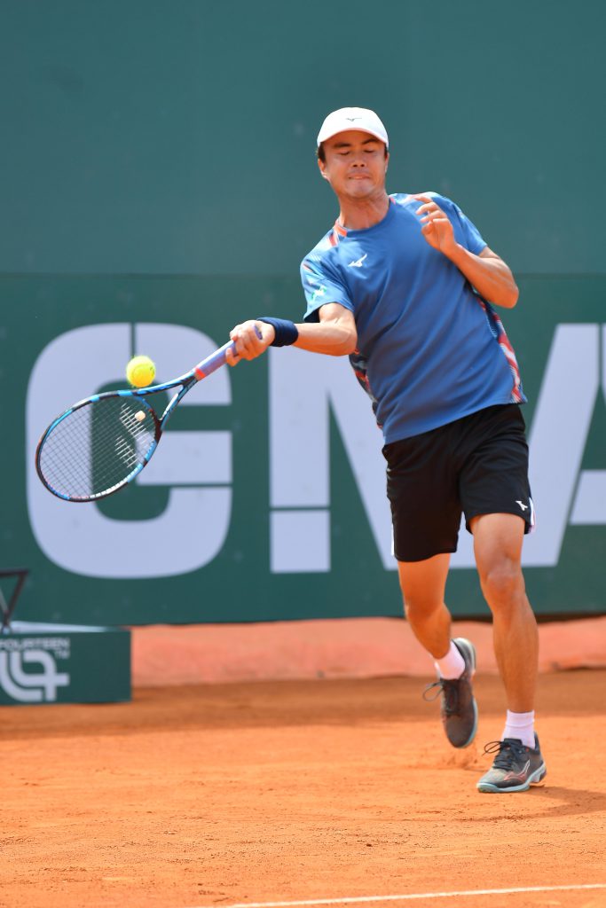 Taro Daniel al Tc Cagliari per il Challenger ATP 175 (credit: Foto Francesco Panunzio) 05.05.2023