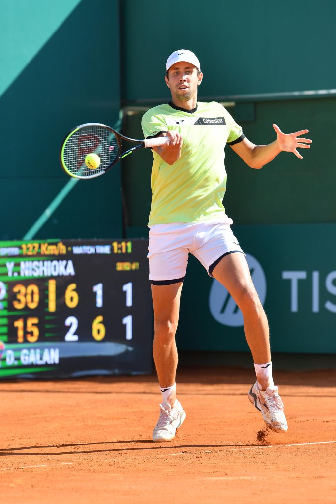 Elahi Galan al Tc Cagliari per il Challenger ATP 175 (credit: Foto Francesco Panunzio) 04.05.2023