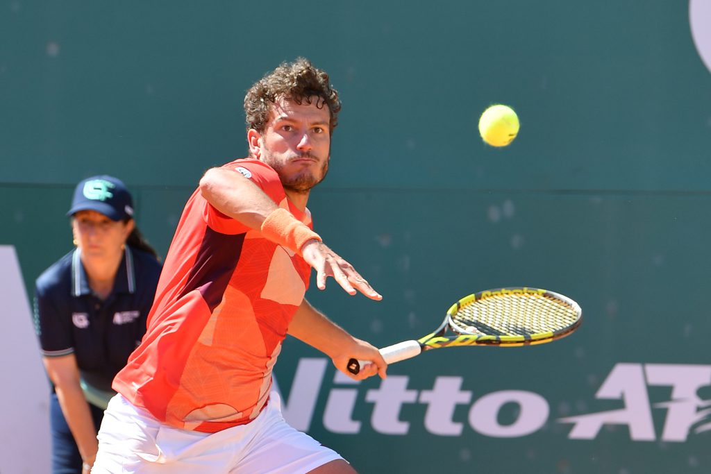 Alessandro Giannessi al Tc Cagliari per il Challenger ATP 175 (credit: Foto Francesco Panunzio) 04.05.2023