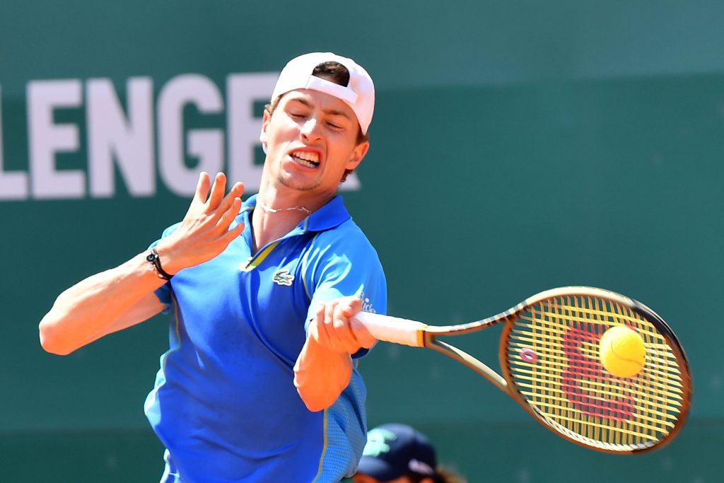 Humbert Ugo (FRA) al Tc Cagliari per il Challenger ATP 175 (credit: Foto Francesco Panunzio) 07.05.2023