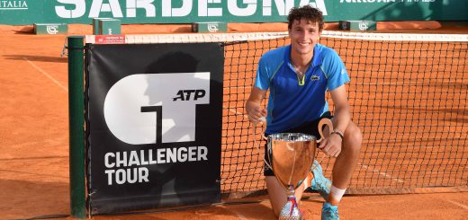 Humbert Ugo (FRA) al Tc Cagliari per il Challenger ATP 175 (credit: Foto Francesco Panunzio) 07.05.2023