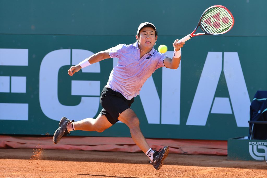Yoshihito Nishioka al Tc Cagliari per il Challenger ATP 175 (credit: Foto Francesco Panunzio) 04.05.2023