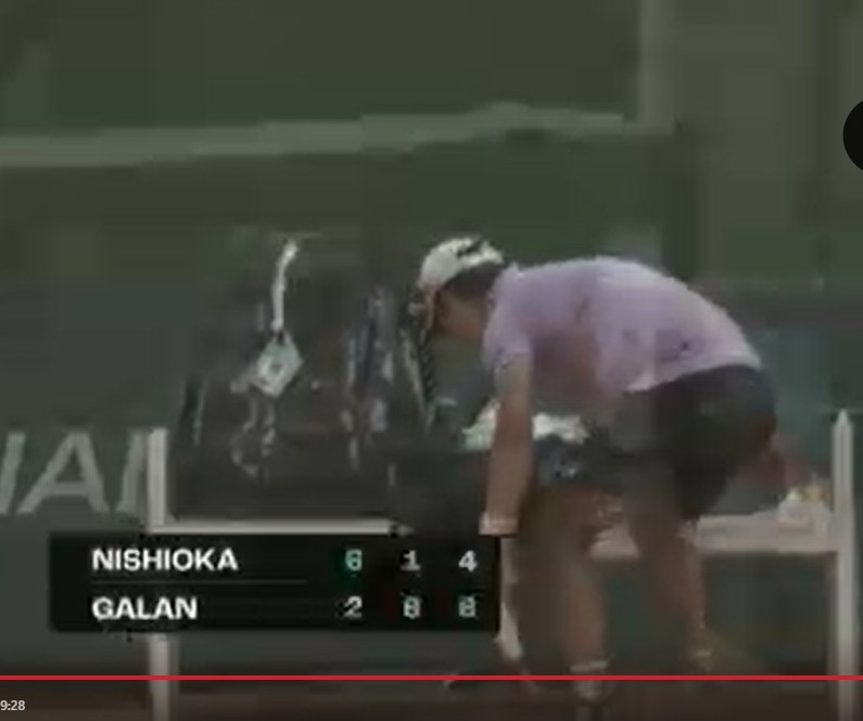 Yoshihito Nishioka rompe la terza racchetta