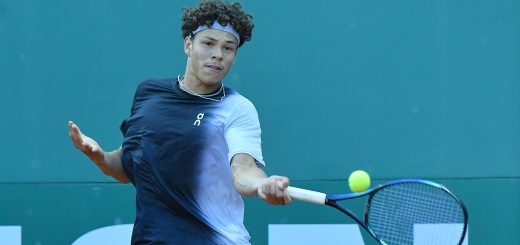 Ben Shelton al Tc Cagliari per il Challenger ATP 175 (credit: Foto Francesco Panunzio) 04.05.2023