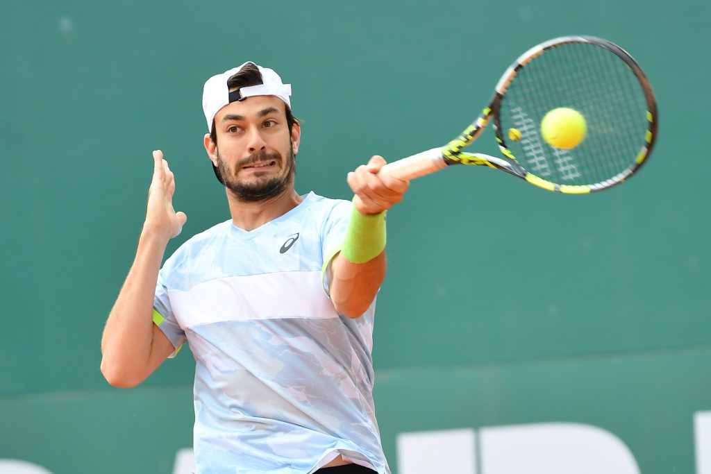 Giulio Zeppieri al Tc Cagliari per il Challenger ATP 175 (credit: Foto Francesco Panunzio) 02.05.2023