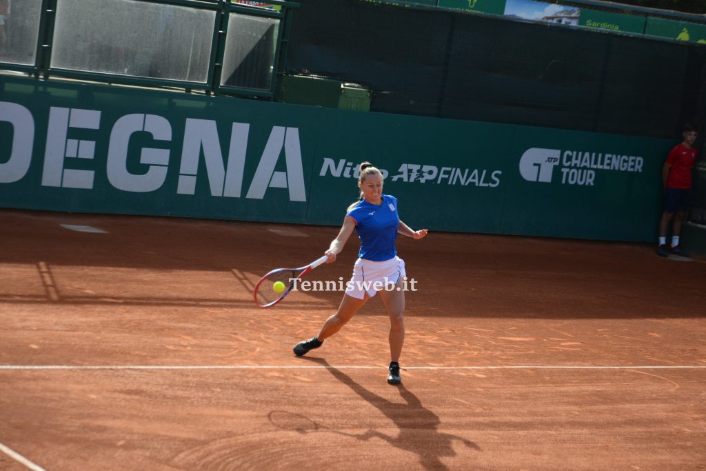 Alessandra Mazzola TC Cagliari - Tennis Beinasco 1° turno play-off A2 femminile 26.11.2023 - credit Tennisweb.it