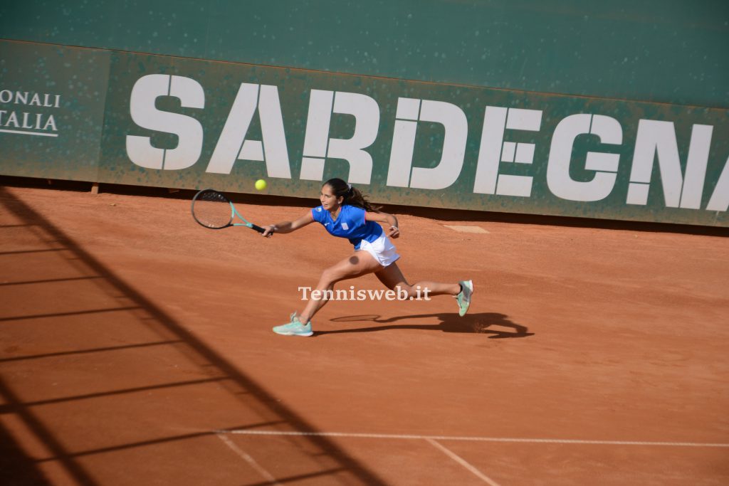 Barbara Dessolis TC Cagliari - Tennis Beinasco 1° turno play-off A2 femminile 26.11.2023 - credit Tennisweb.it