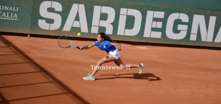 Barbara Dessolis TC Cagliari - Tennis Beinasco 1° turno play-off A2 femminile 26.11.2023 - credit Tennisweb.it