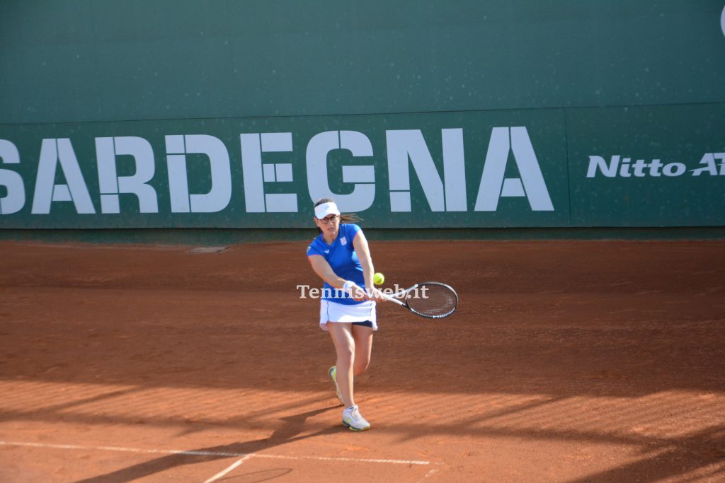 Nuria Brancaccio TC Cagliari - Tennis Beinasco 1° turno play-off A2 femminile 26.11.2023 - credit Tennisweb.it