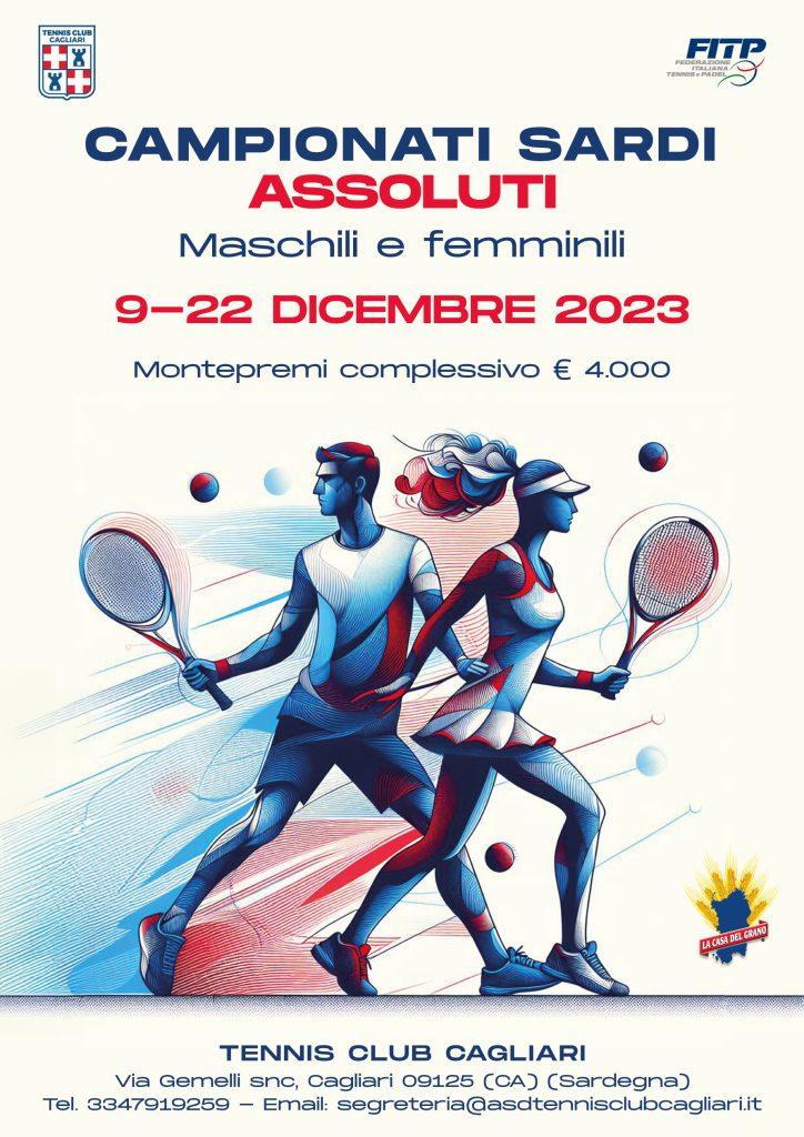 Locandina Campionati Sardi Assoluti di Tennis 2023 Tc Cagliari