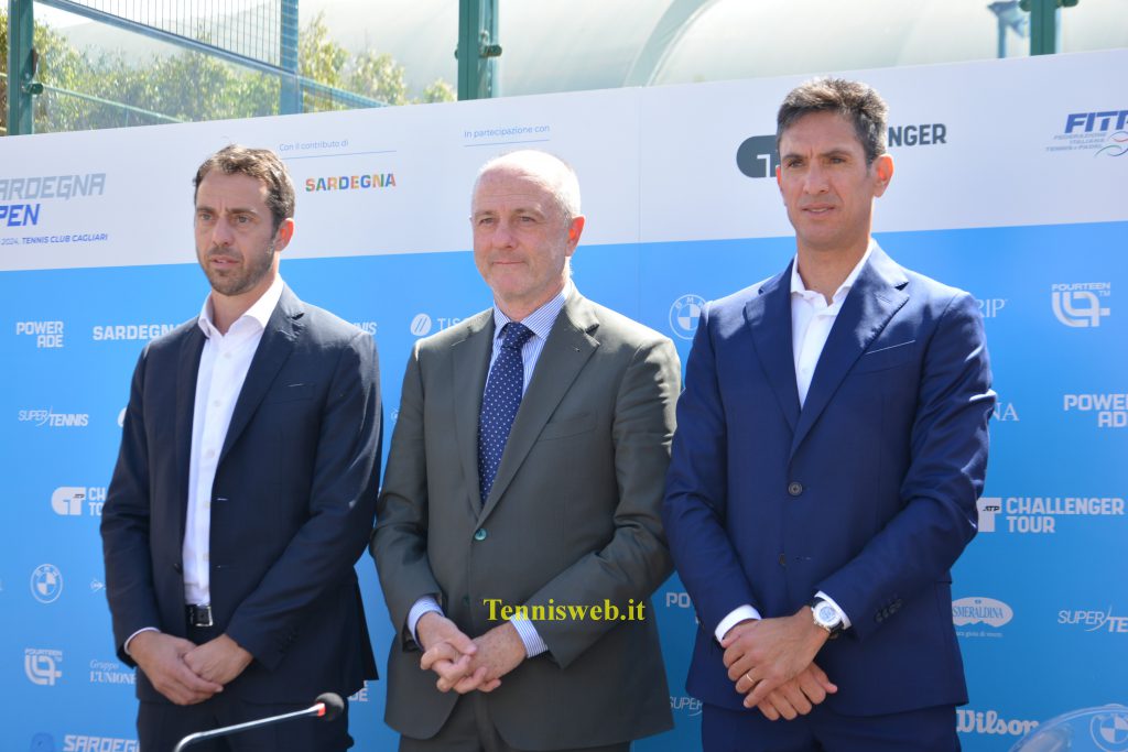 Lorenzi, Binaghi, Vassallo Arguello: presentazione Challenger ATP 175 Sardegna Open 2024 Tc Cagliarii (08.04.2024)