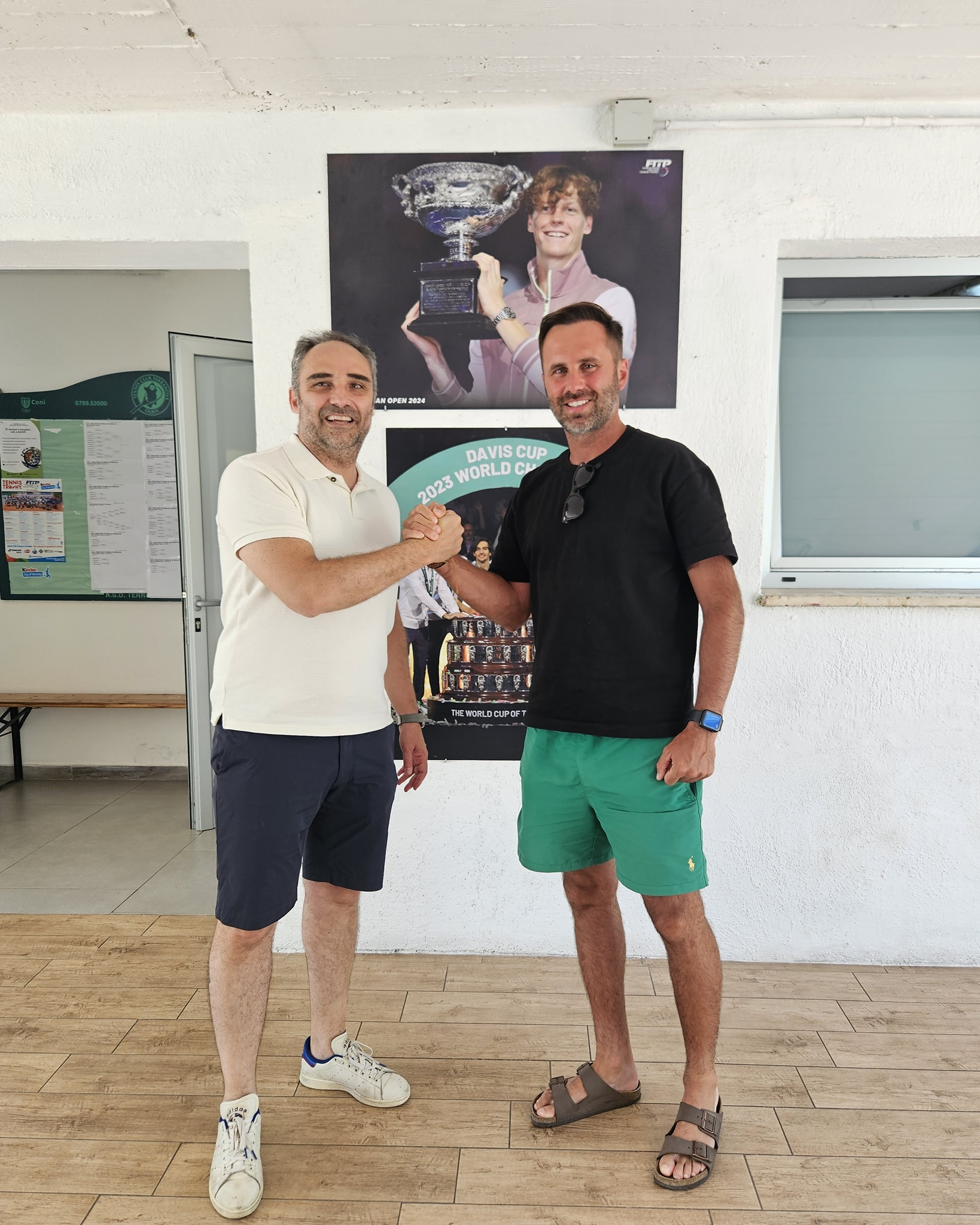 Il presidente del Tc Terranova Giuseppe Bianco e Simone Muresu