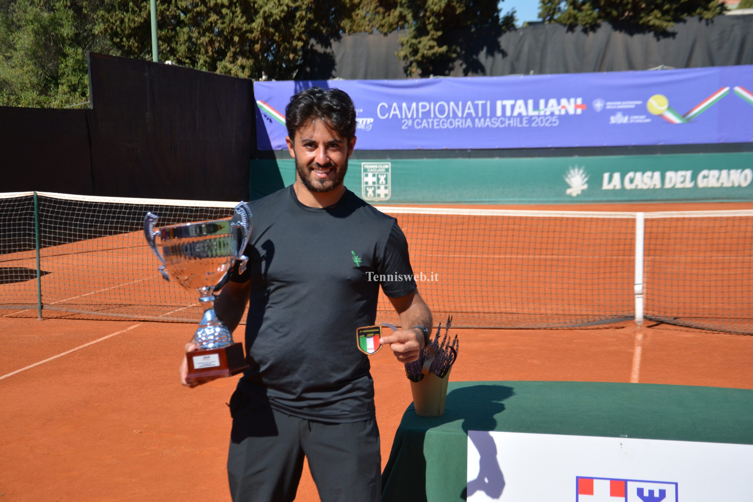 Alessandro Ingarao, campione italiano 2° categoria 2025 al Tc Cagliari - 04.10.2025 (credit Tennisweb.it)