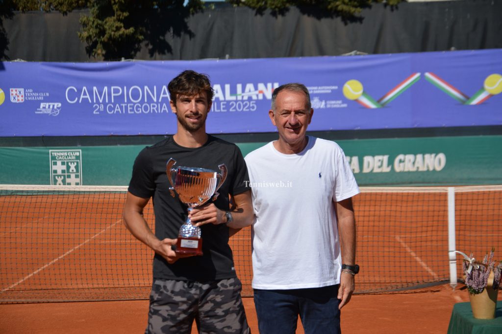 Nicolas Bianchi e Andrea Lecca, campione italiano 2° categoria 2025 al Tc Cagliari - 04.10.2025 (credit Tennisweb.it)