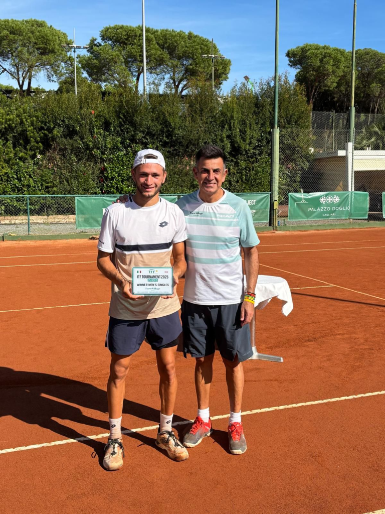 Gianluca Cadenasso con Alessandro Porcu - ITF Forte Village 2025