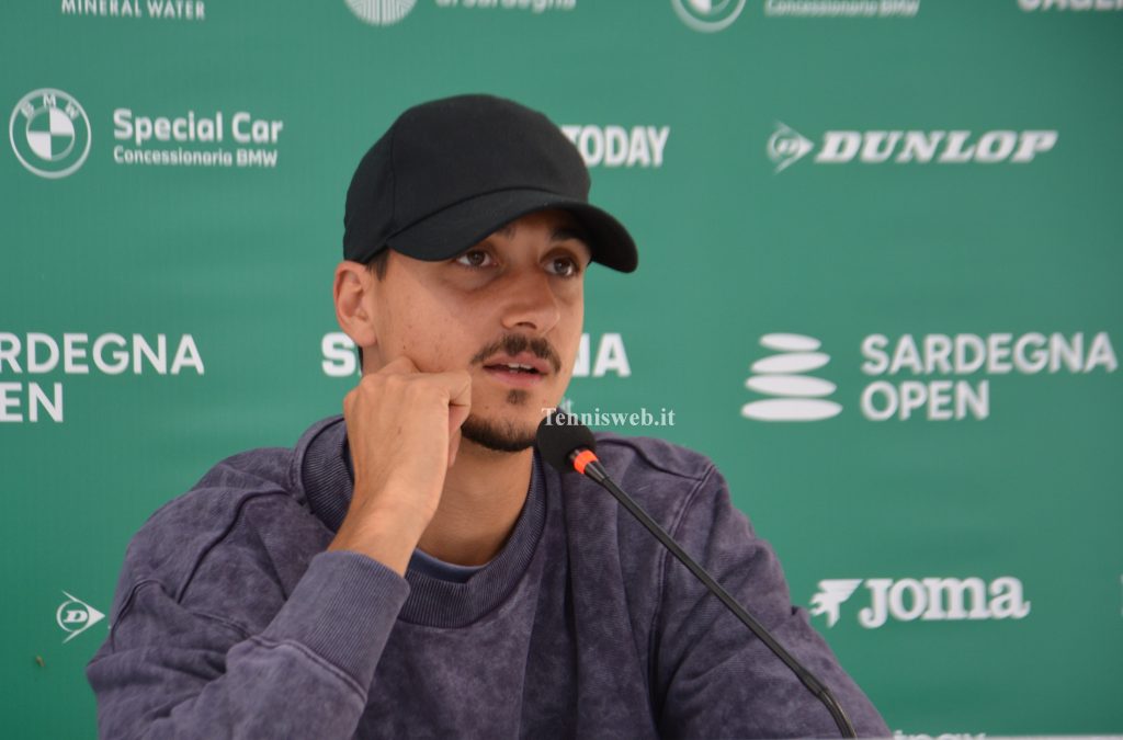 Lorenzo Sonego in conferenza stampa a Cagliari per ATP175 ( 28.04.2026 credit Tennisweb.it)