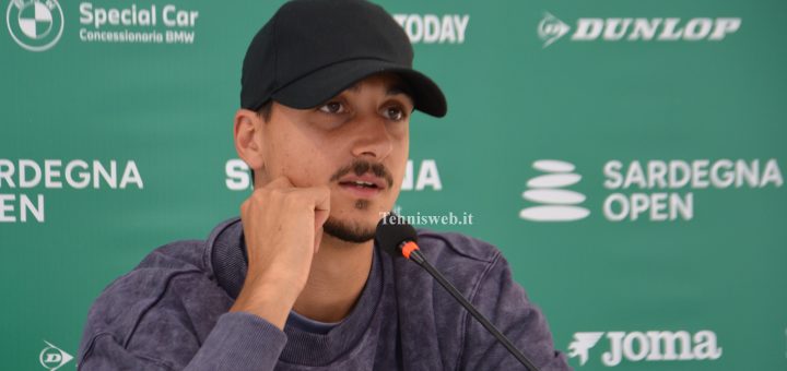 Lorenzo Sonego in conferenza stampa a Cagliari per ATP175 ( 28.04.2026 credit Tennisweb.it)